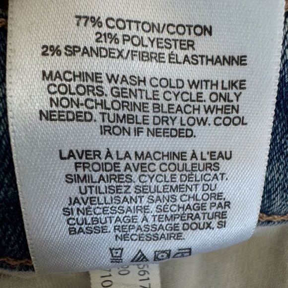 Express Distressed Raw Hem Cropped Ankle Skinny Jean High Rise Size 4 - Picture 8 of 8